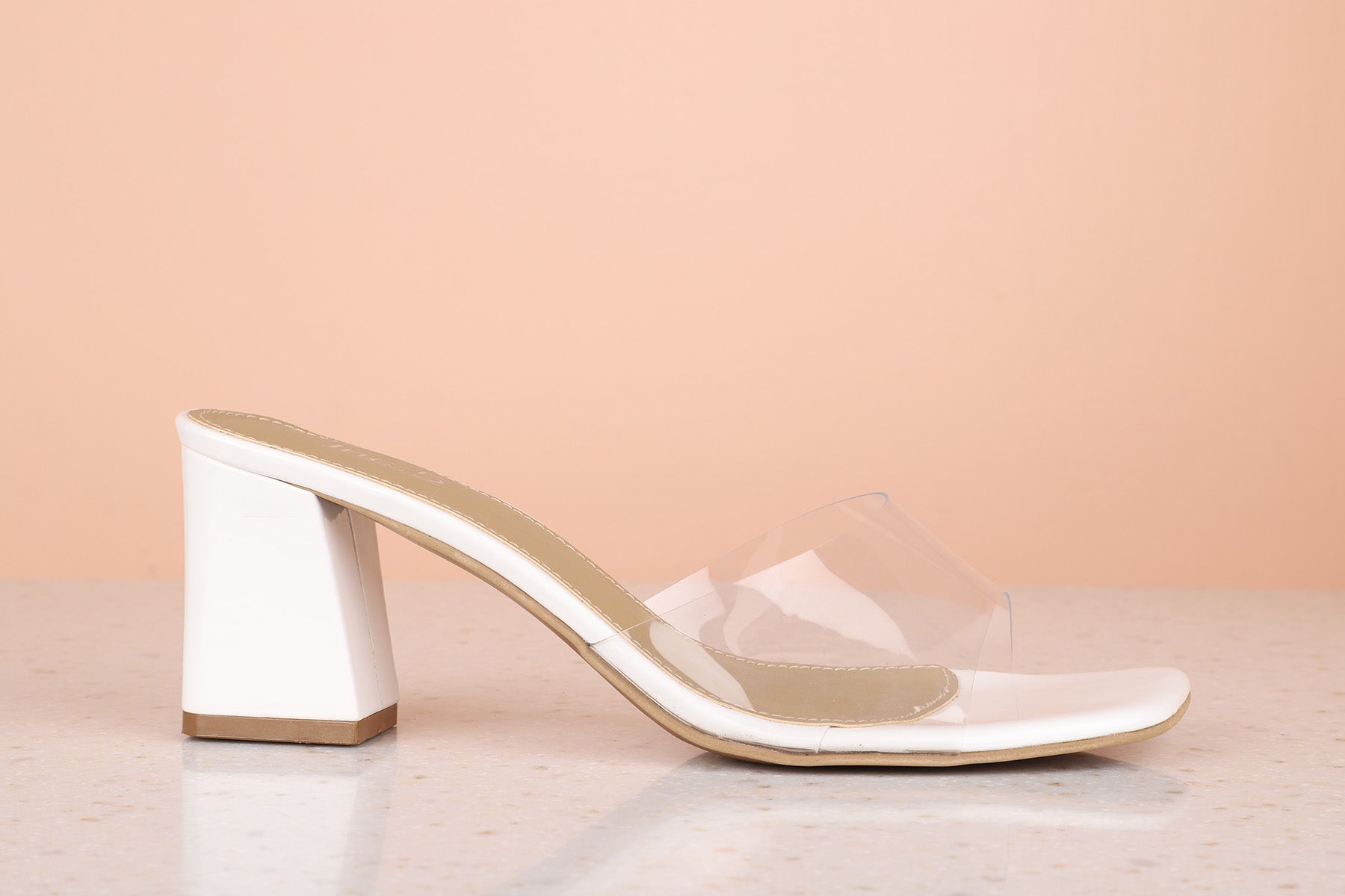 Casual Wear AXIUM party/casual transparent stiletto heel sandal (WHITE),  Size: 36-41 at best price in New Delhi